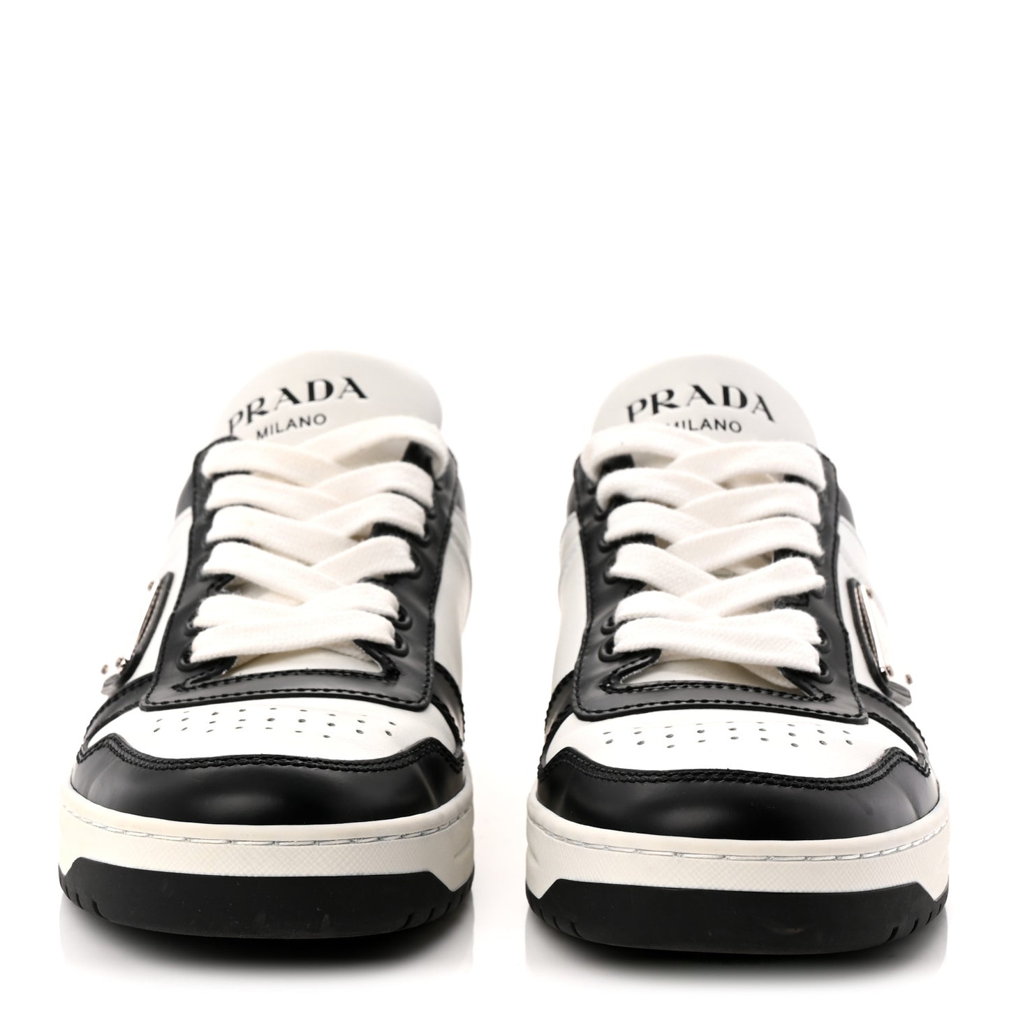 Vitello Sport Spazzolato Rois Triangle Logo Womens Downtown Low Top 30mm Sneakers 36.5 White Black