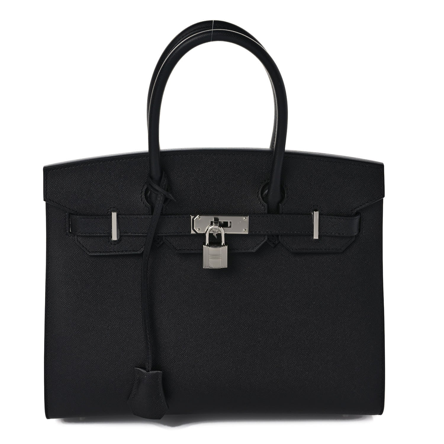 Hermes Madame Calfskin Birkin Sellier 30 Black 1 of 8