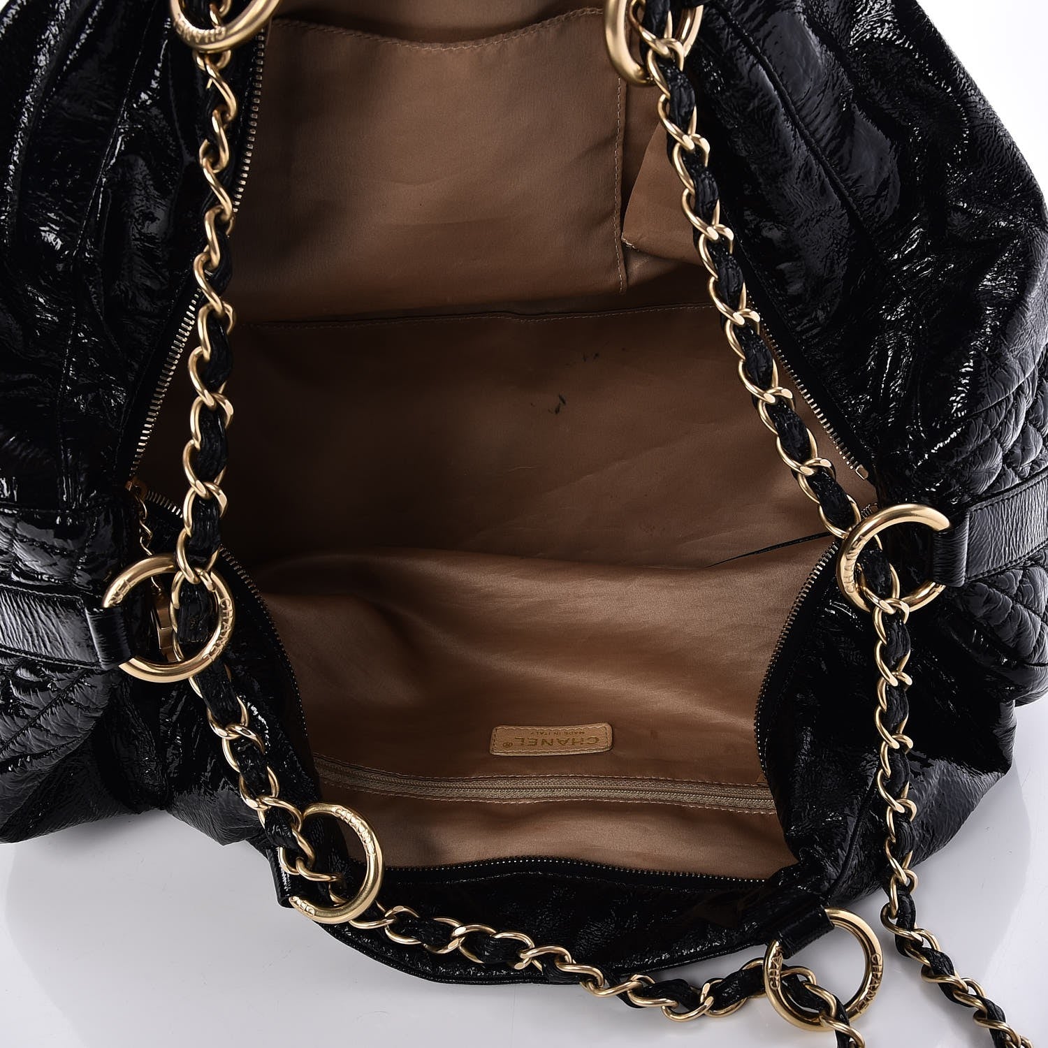 Chanel Vinyl XXL Rock and Chain Bowler Black 5 of 7