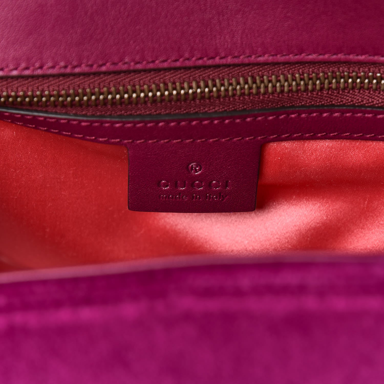 Gucci Velvet Matelasse Small GG Marmont Shoulder Bag Fuchsia Violet Cyclamen 6 of 9