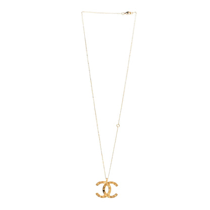 Chanel Metal CC Paris Button Necklace Gold 3 of 5