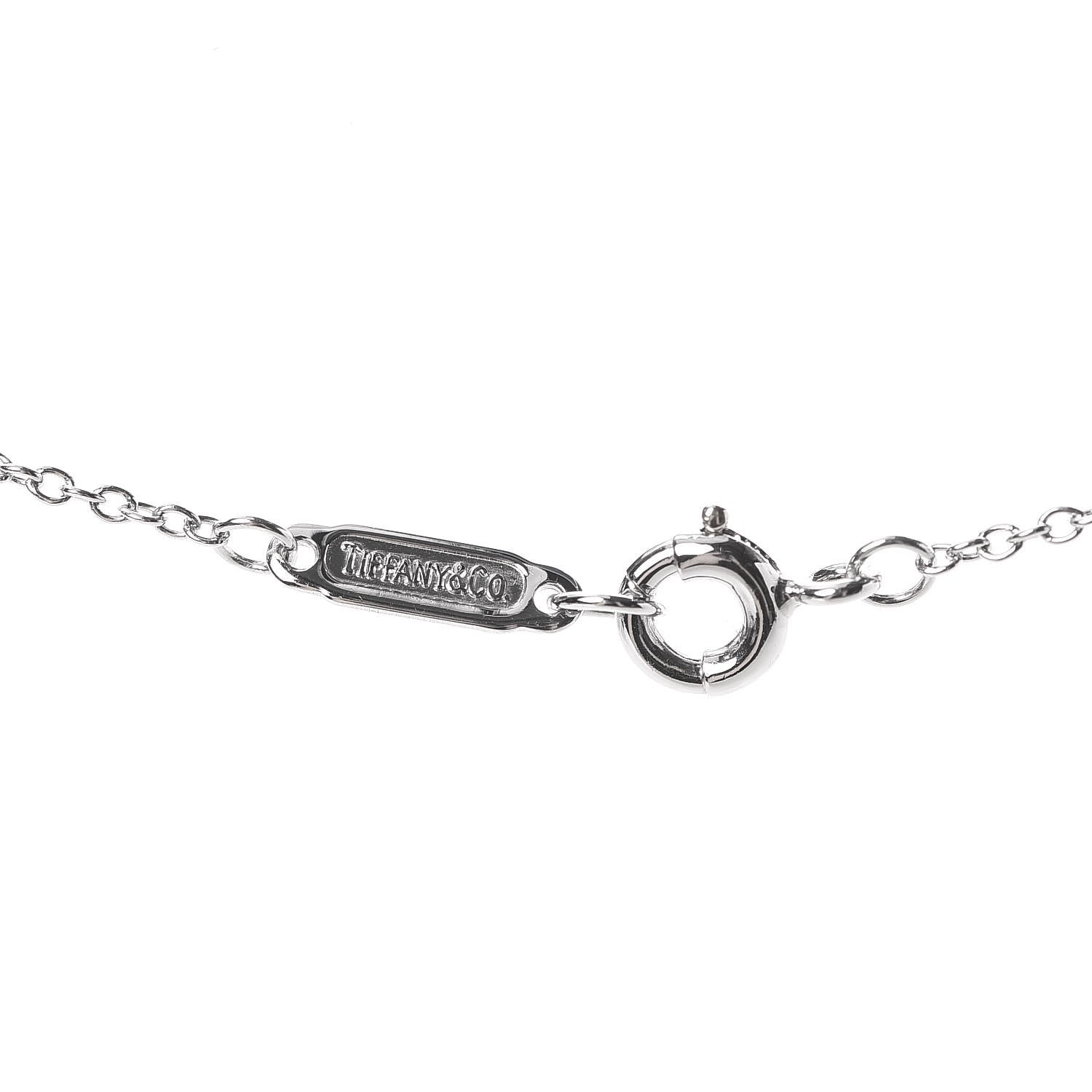 Tiffany Platinum Diamond .19ct Solitaire Pendant Necklace 5 of 6