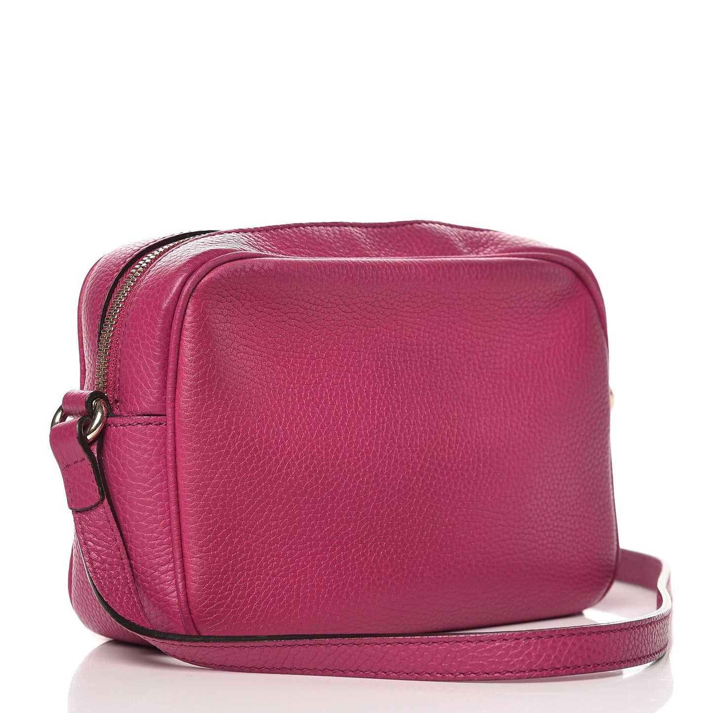 Pebbled Calfskin Small Soho Disco Bag Bright Bougainvillea