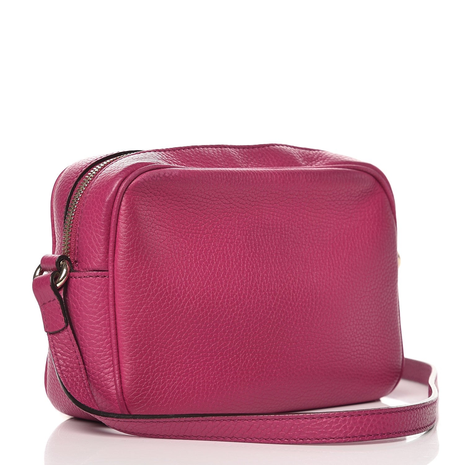 Gucci Pebbled Calfskin Small Soho Disco Bag Bright Bougainvillea 3 of 8