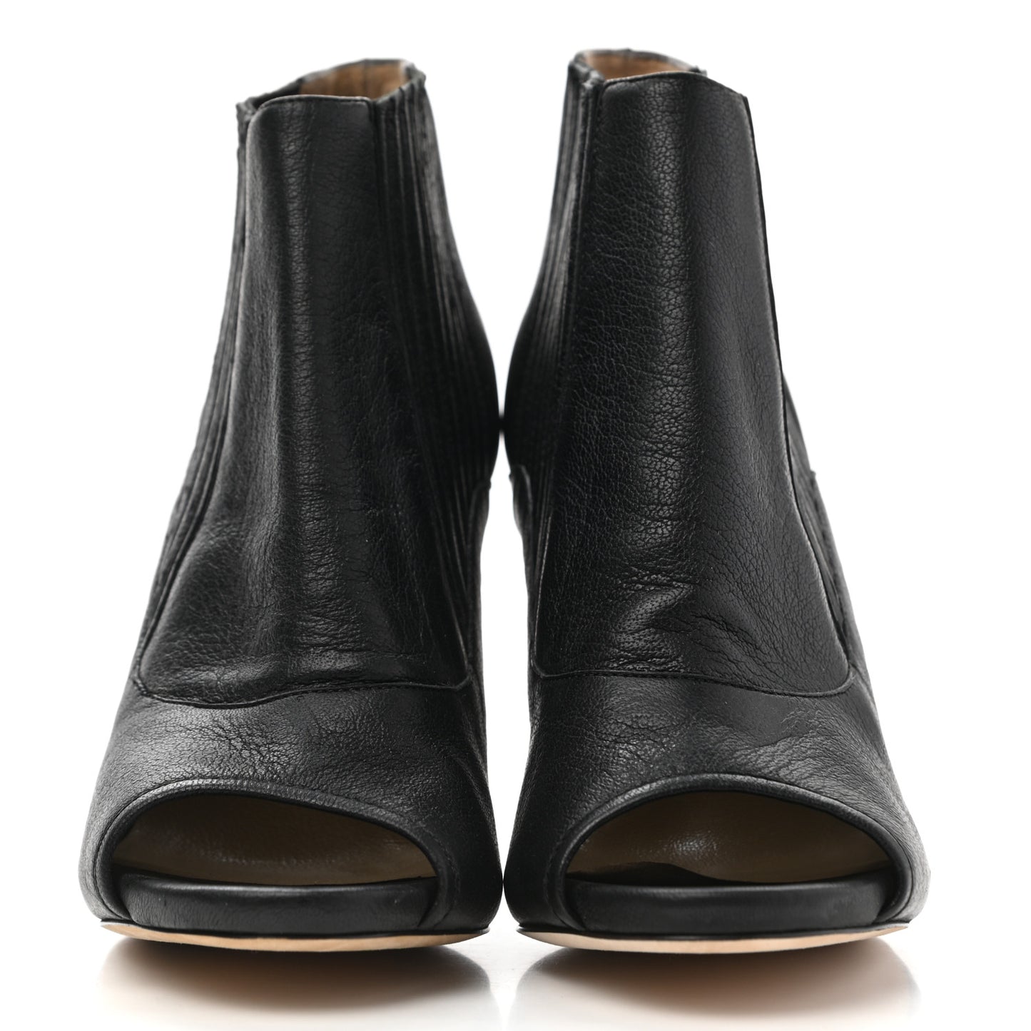 Grained Calfskin Brenna Ankle Boots 37.5 in black