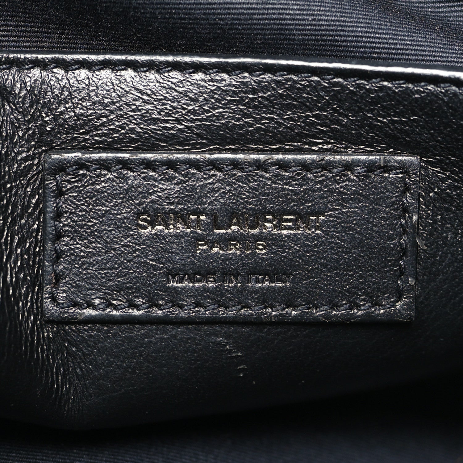 Saint Laurent Crinkled Calfskin Matelasse Monogram Baby Niki Chain Satchel Navy 6 of 10