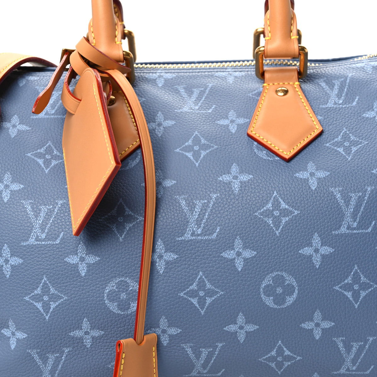 Louis Vuitton Calfskin Monogram Speedy P9 Bandouliere 30 Silk Blue 11 of 14