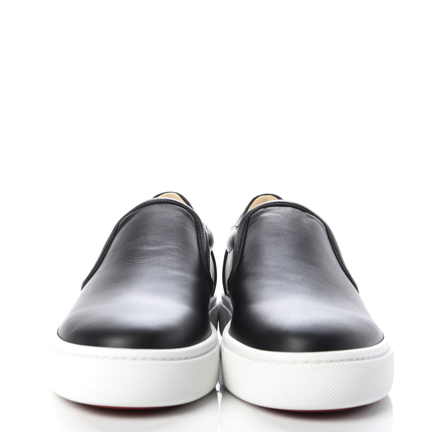 Calfskin Slip On Flat Sneakers 39.5 Black