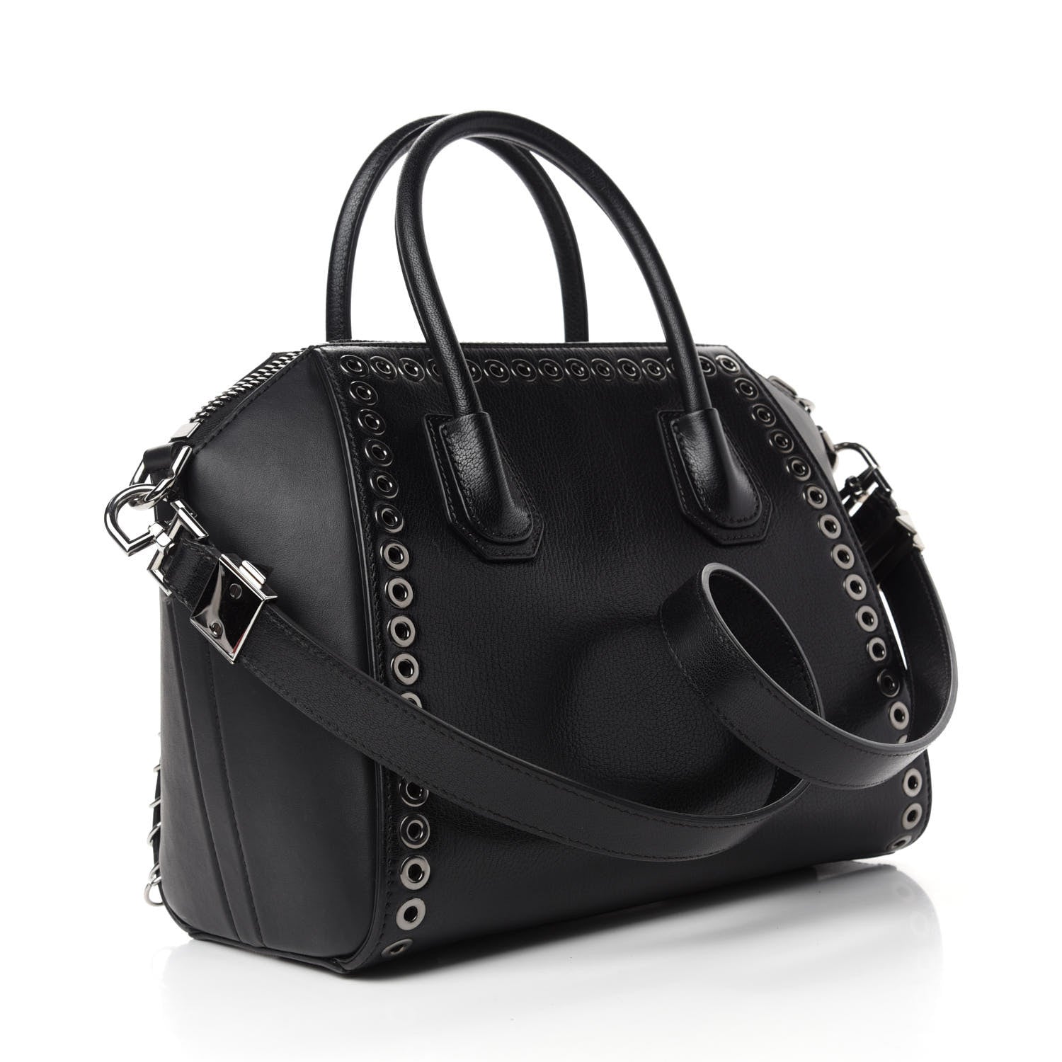 Givenchy Sugar Goatskin Small Eyelet Antigona Black 3 of 10