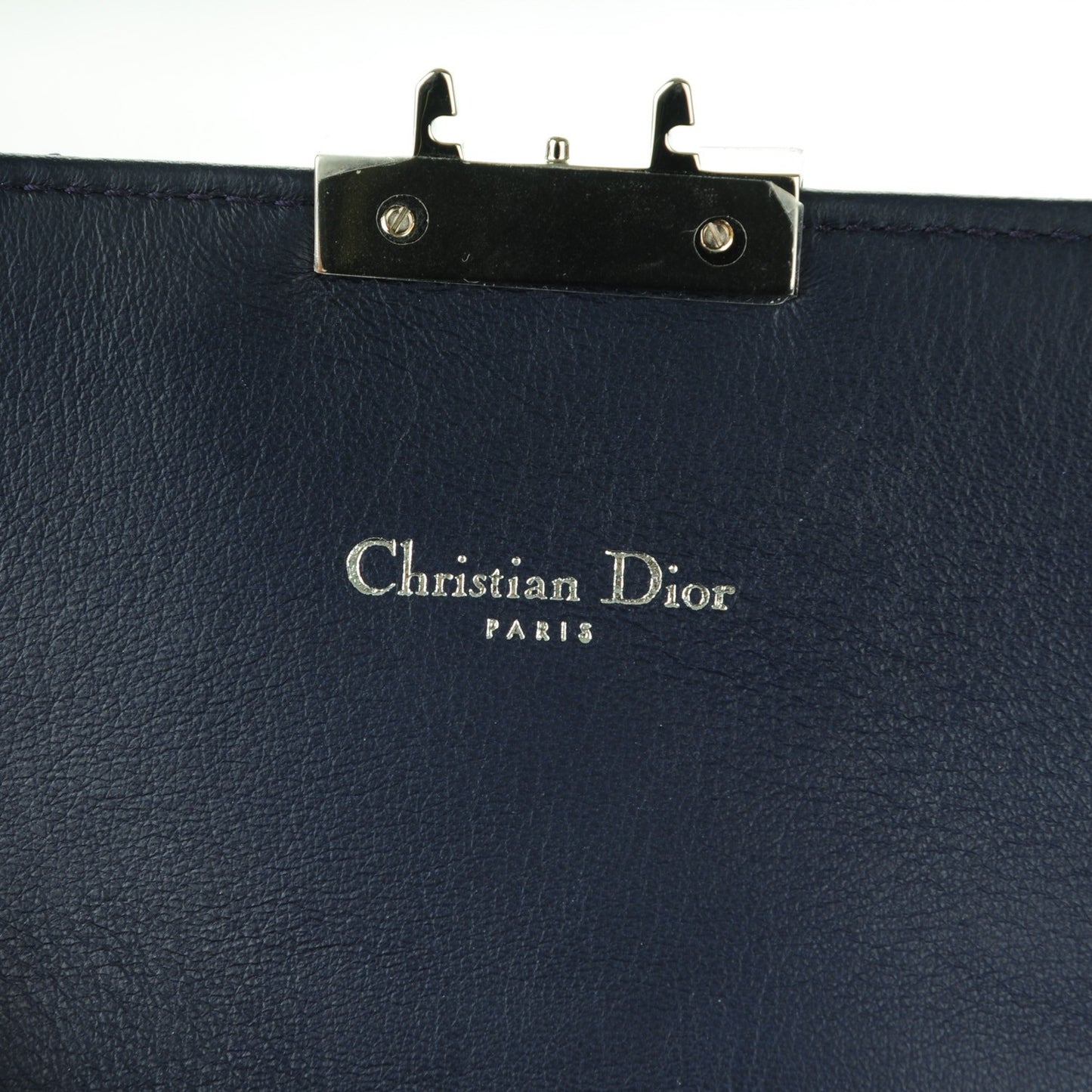 Patent Cannage Large Miss Dior Promenade Pouch Midnight Blue