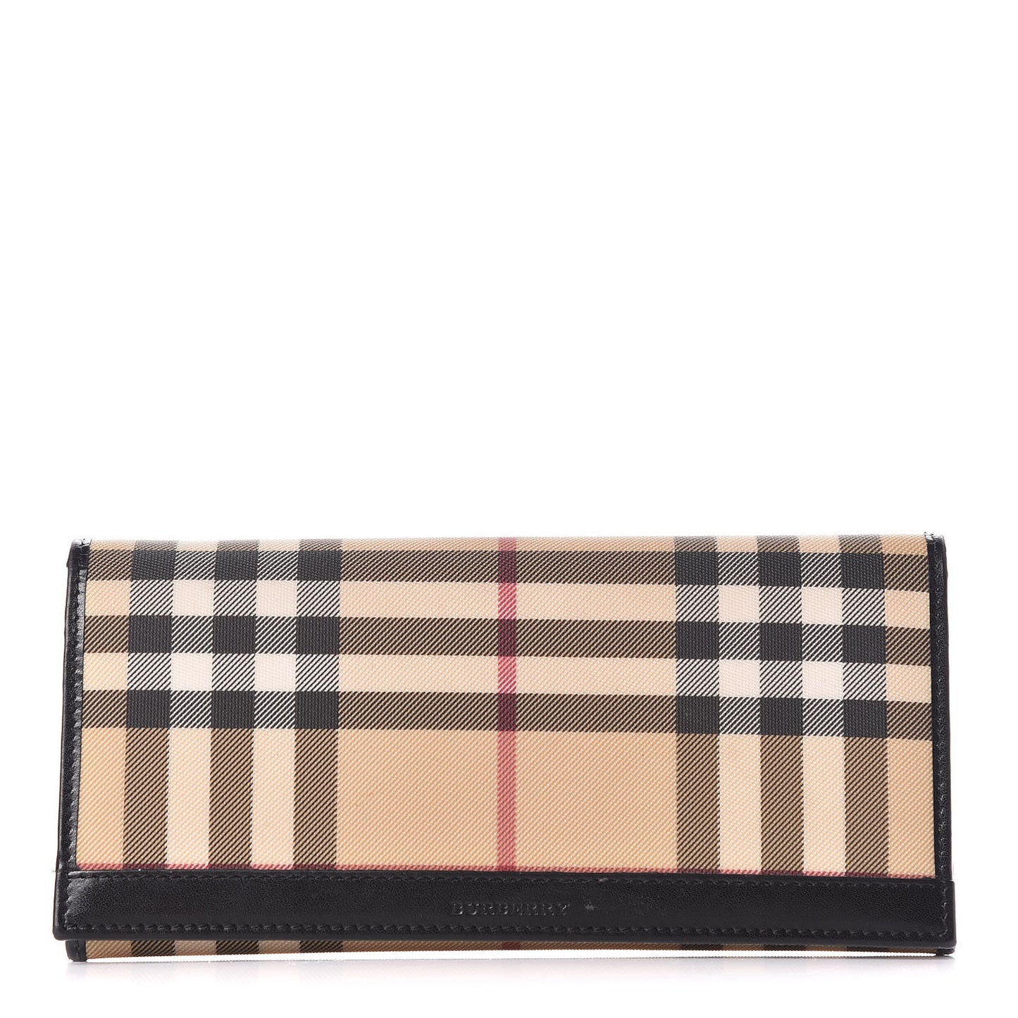 House Check Continental Wallet Black