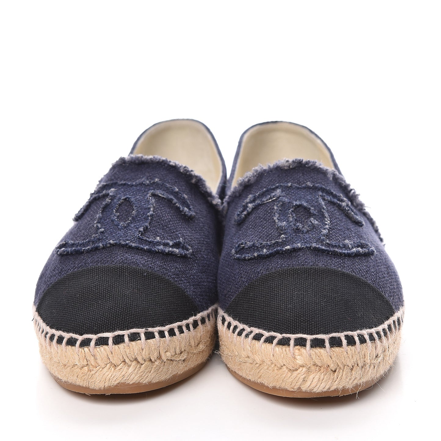 Canvas CC Espadrilles 40 Navy Black