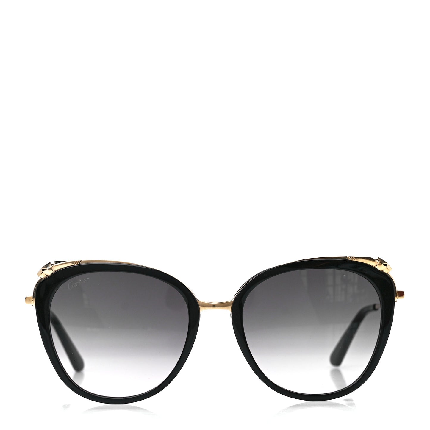 Panthere De Cartier Cat Eye Sunglasses Gold Black