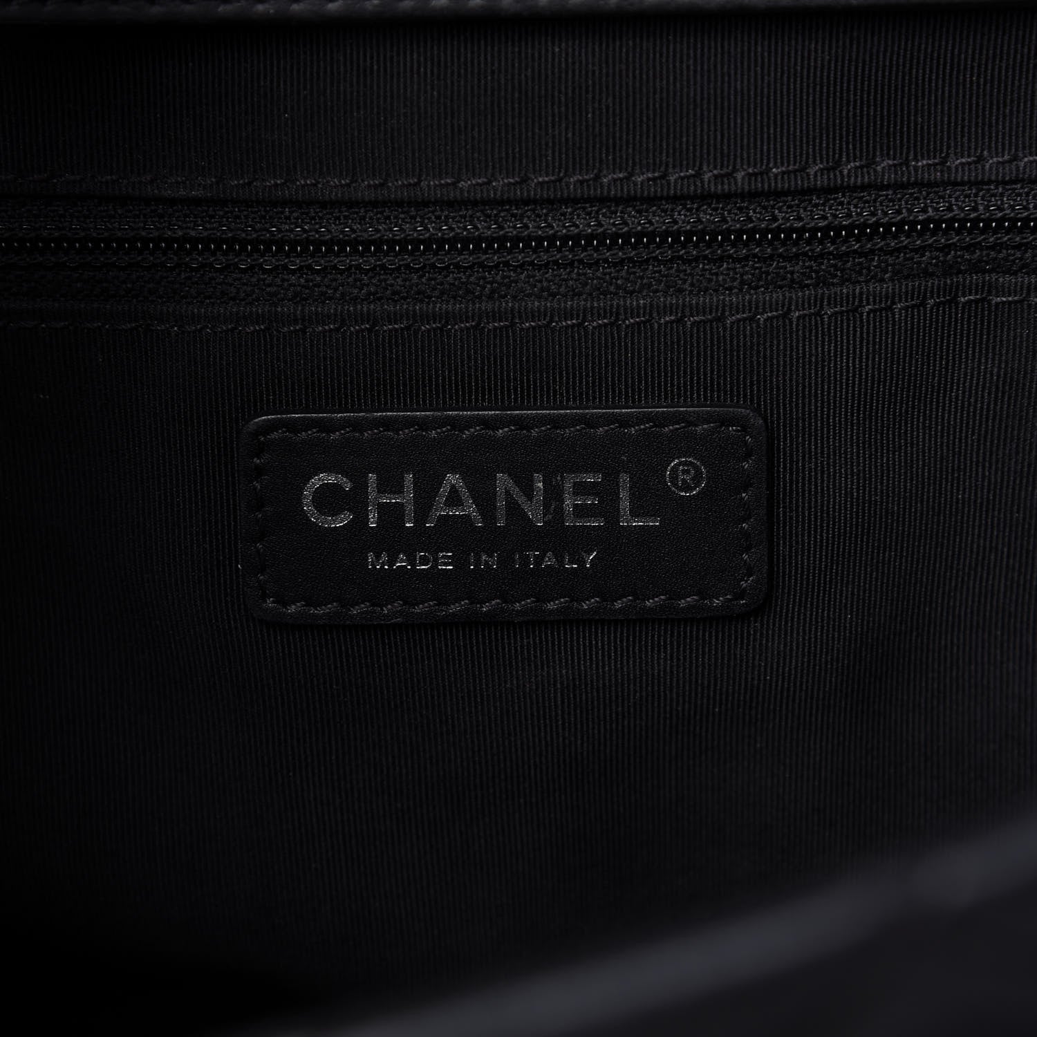 Chanel Calfskin Quilted Small Easy Shopping Tote Black 8 of 12