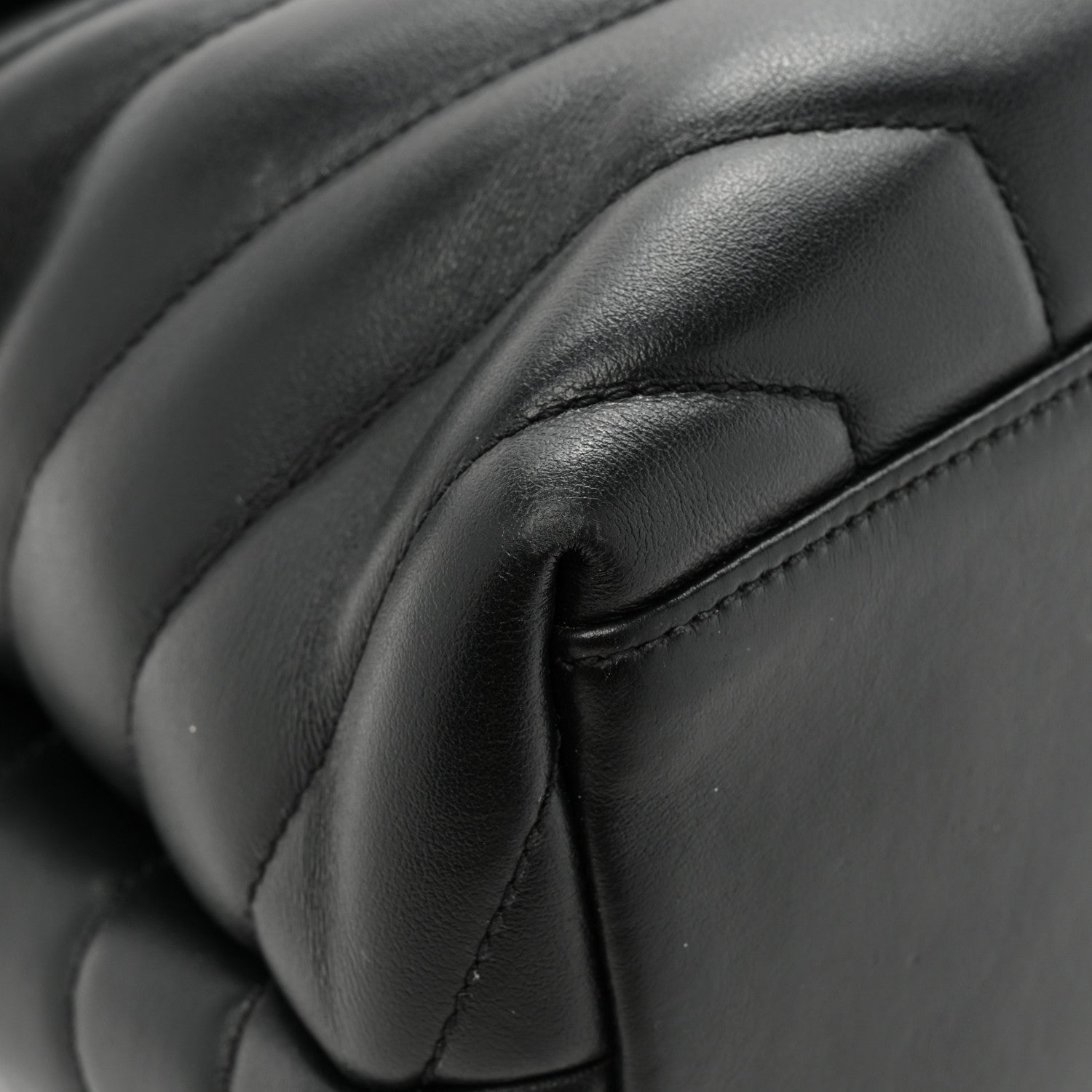Saint Laurent Calfskin Y Quilted Monogram Medium Loulou Chain Satchel Black 12 of 16