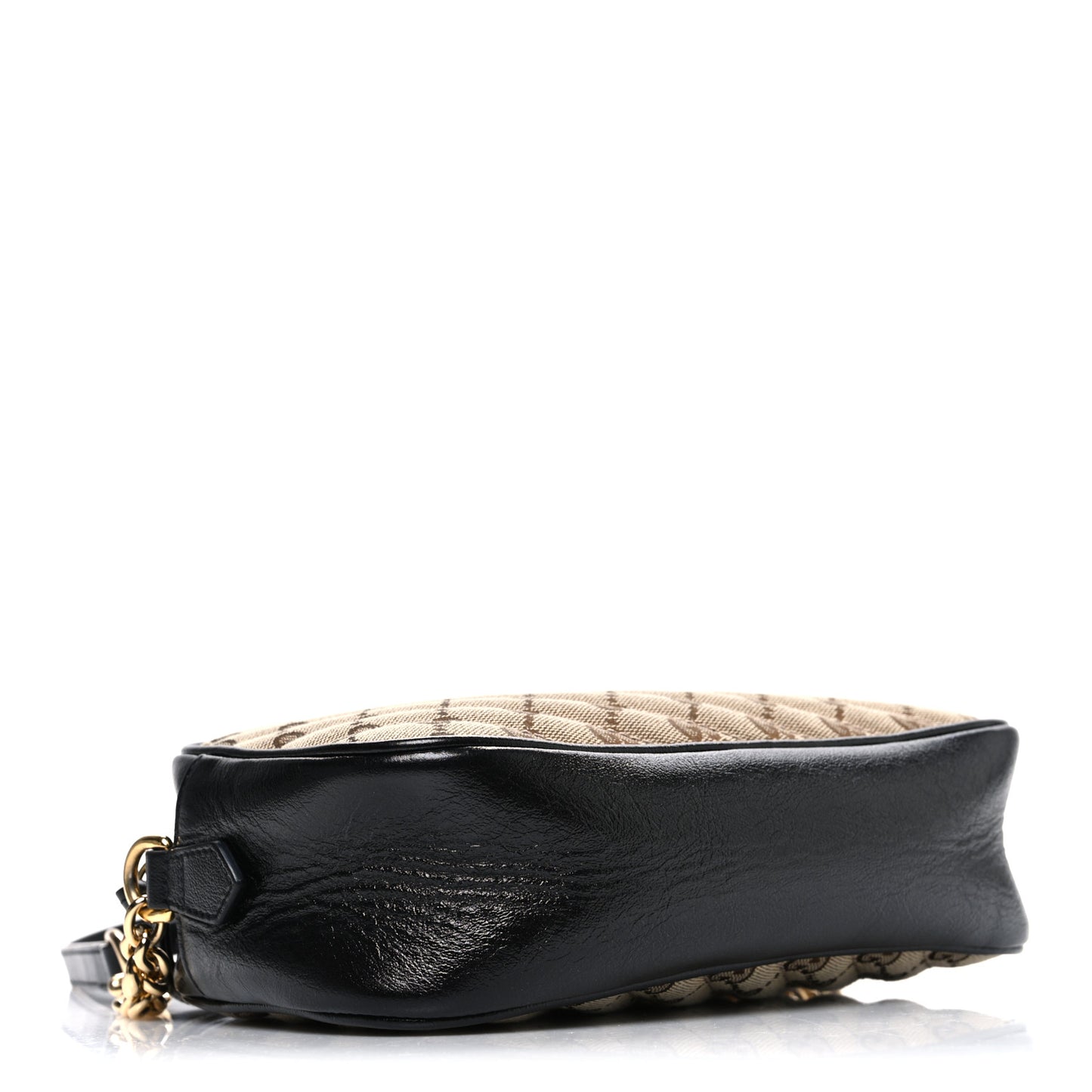 Monogram Matelasse Diagonal Small GG Marmont Chain Shoulder Bag Beige Black