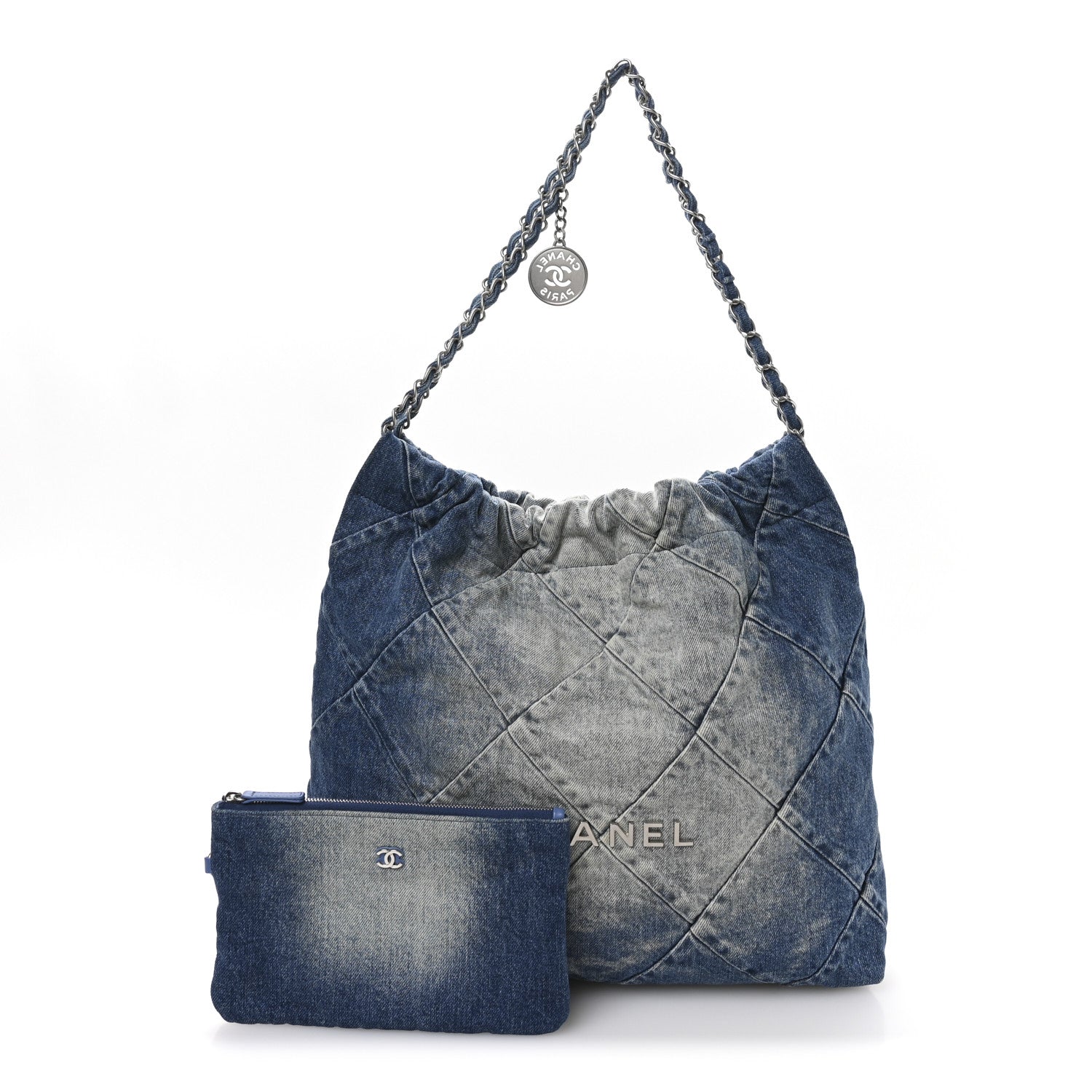 Chanel Denim Quilted Chanel 22 Blue 3 of 11