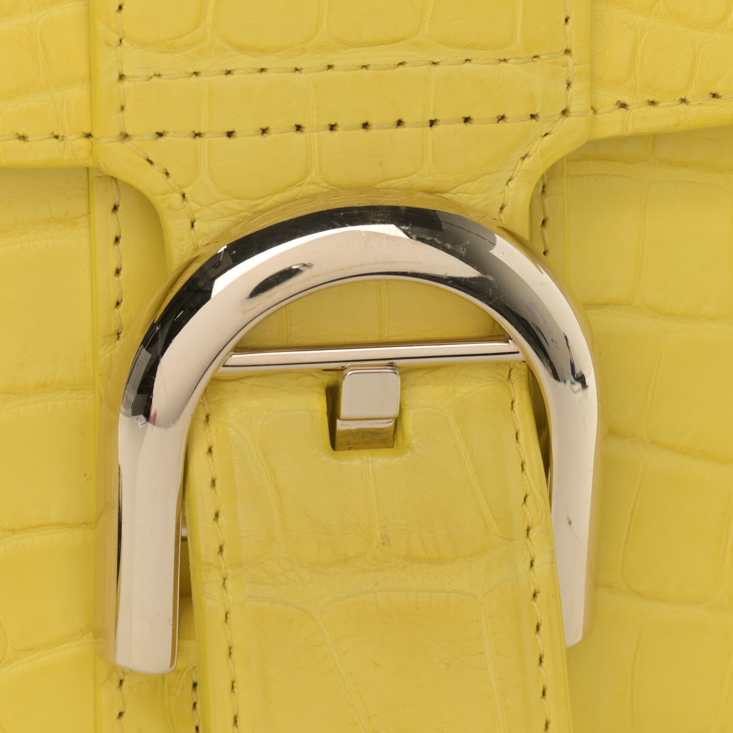 Delvaux Alligator Mini Brillant Satchel Citron 10 of 10