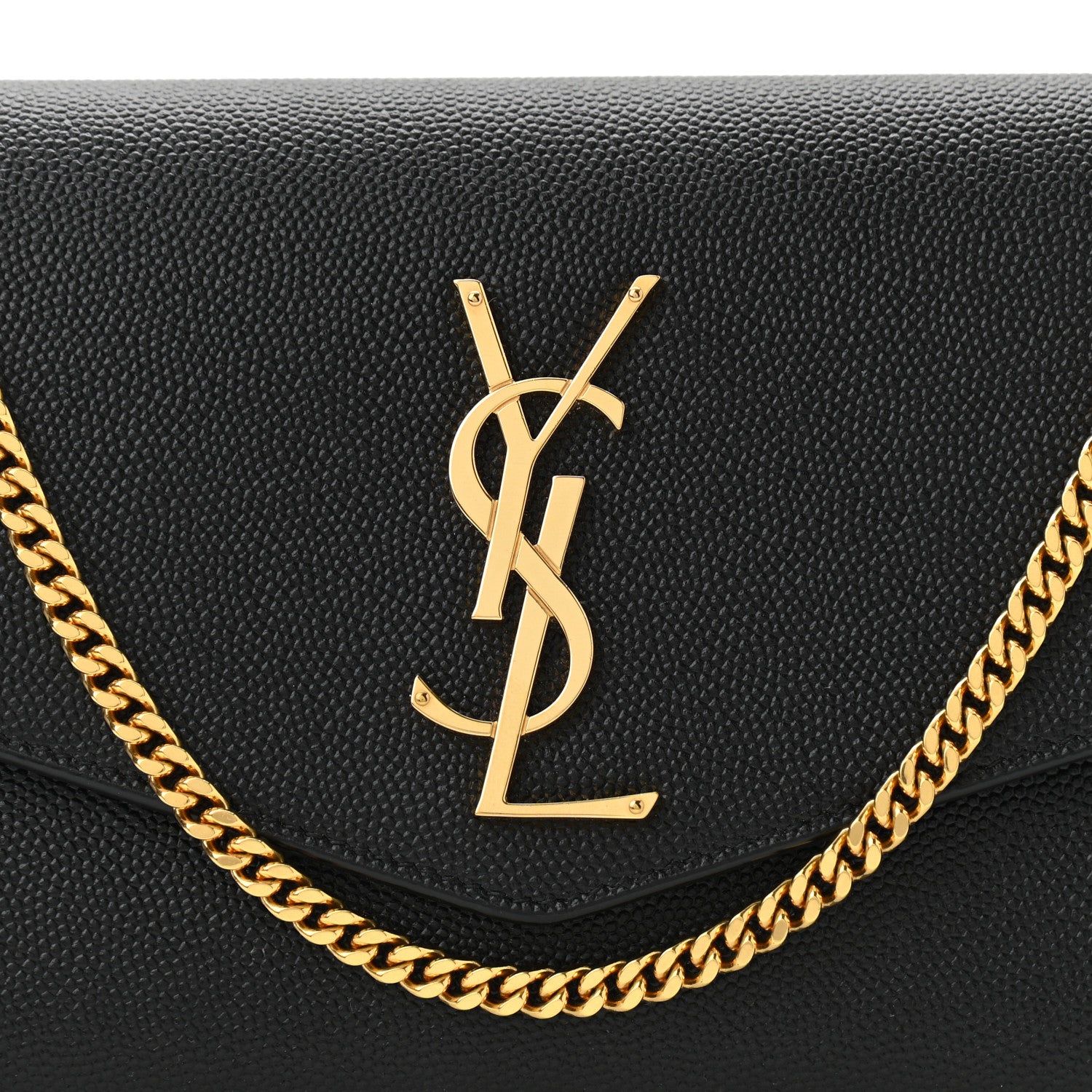 Saint Laurent Grain De Poudre Uptown Chain Wallet Black 8 of 10