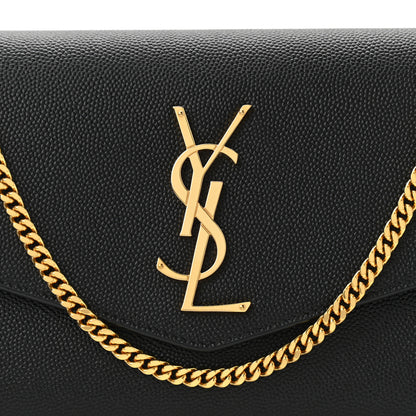 Saint Laurent Grain De Poudre Uptown Chain Wallet Black 8 of 10
