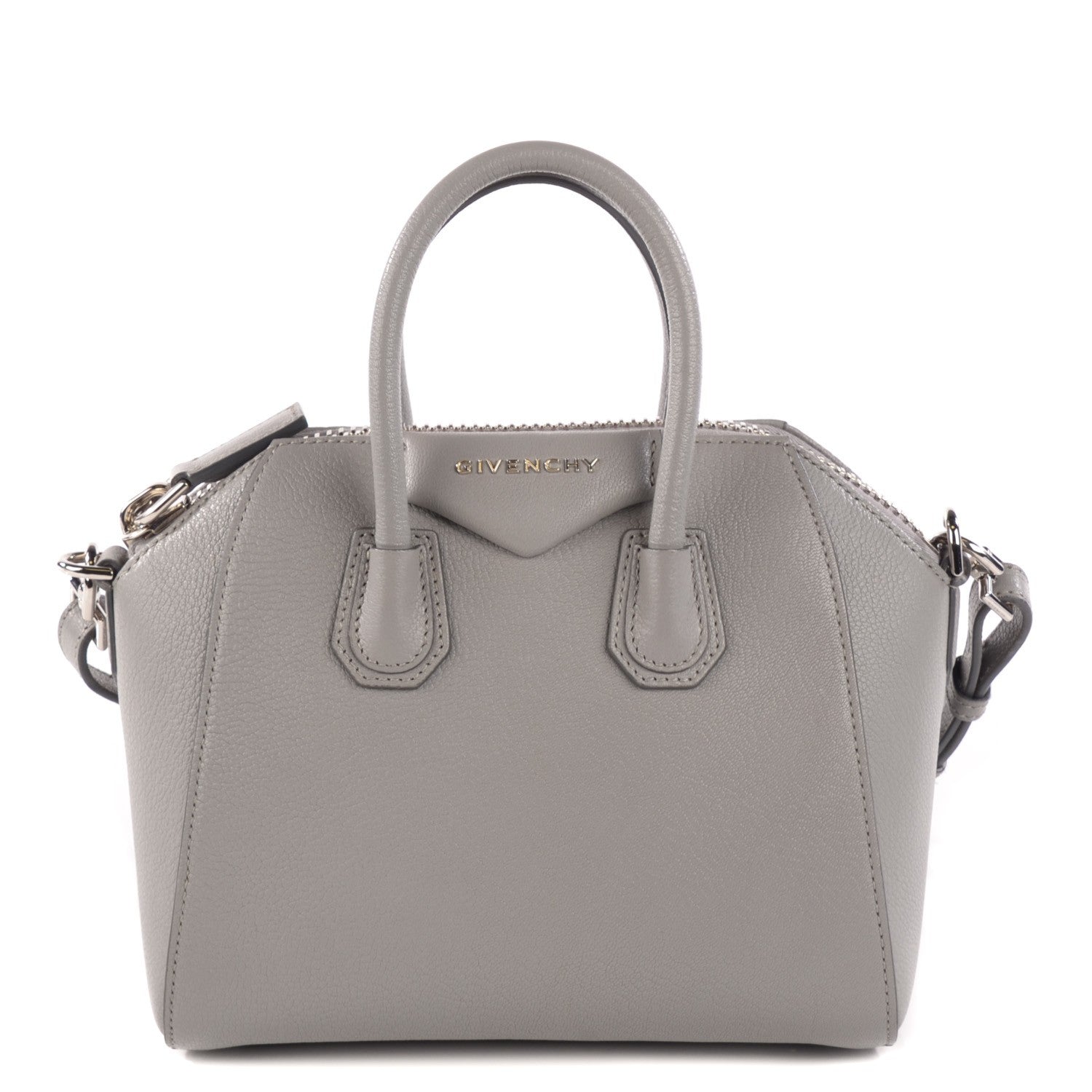 Givenchy Sugar Goatskin Mini Antigona Grey 1 of 9
