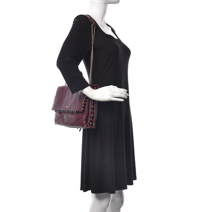 Lanvin Lambskin Quilted Metal Pearl Medium Sugar Flap Shoulder Bag Purple 2 of 12