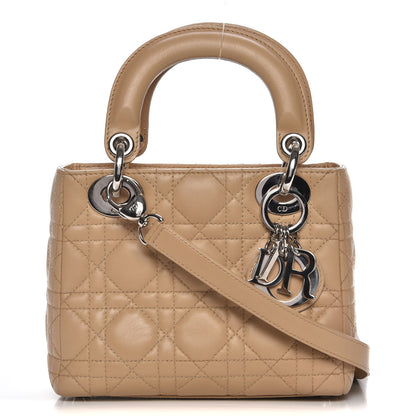 Christian Dior Lambskin Cannage Mini Lady Dior Beige 1 of 7