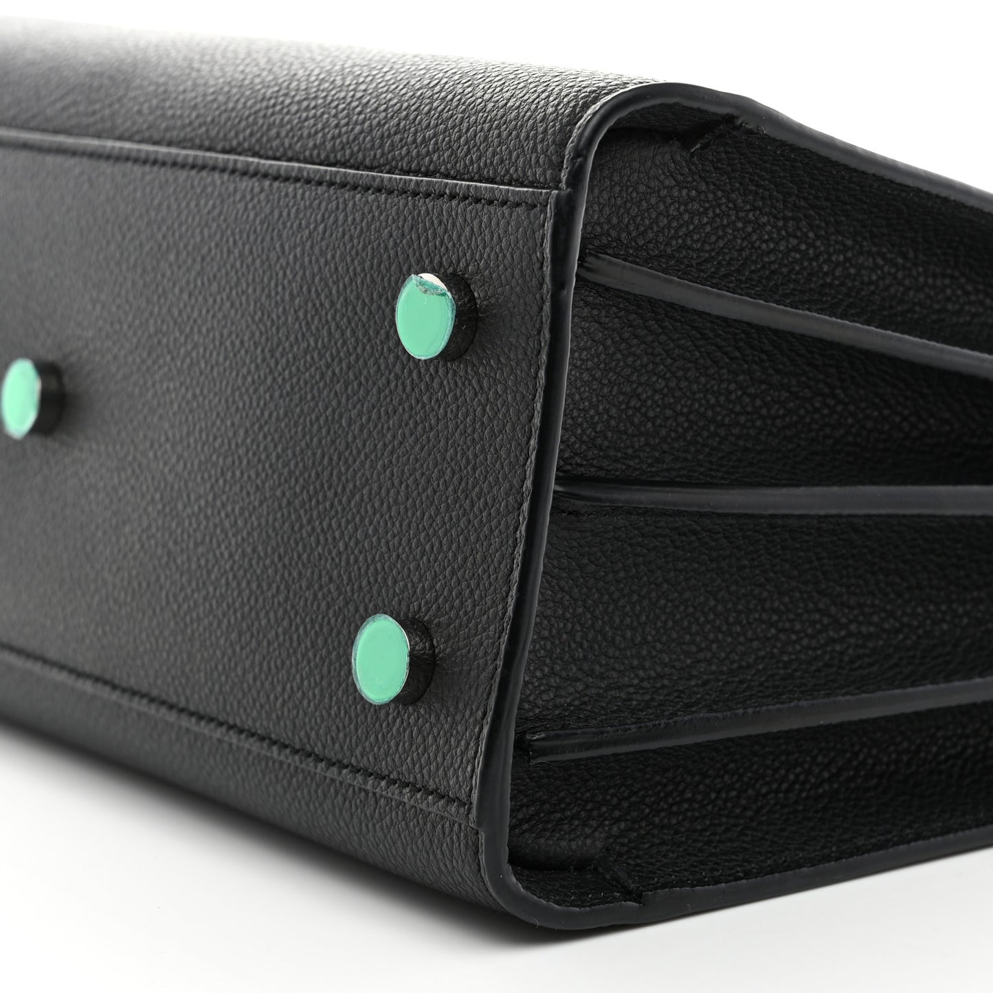 Grained Calfskin Baby Sac De Jour Black