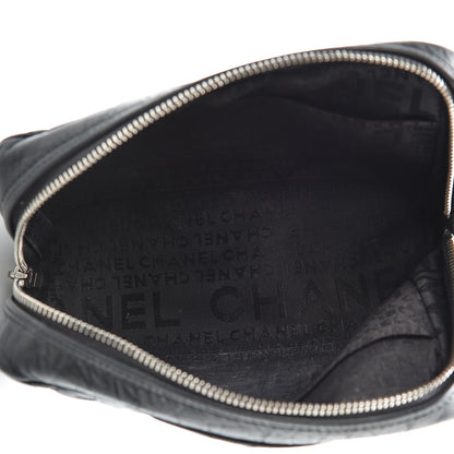 Chanel Distressed Calfskin Cambon Cosmetic Case Black 5 of 17