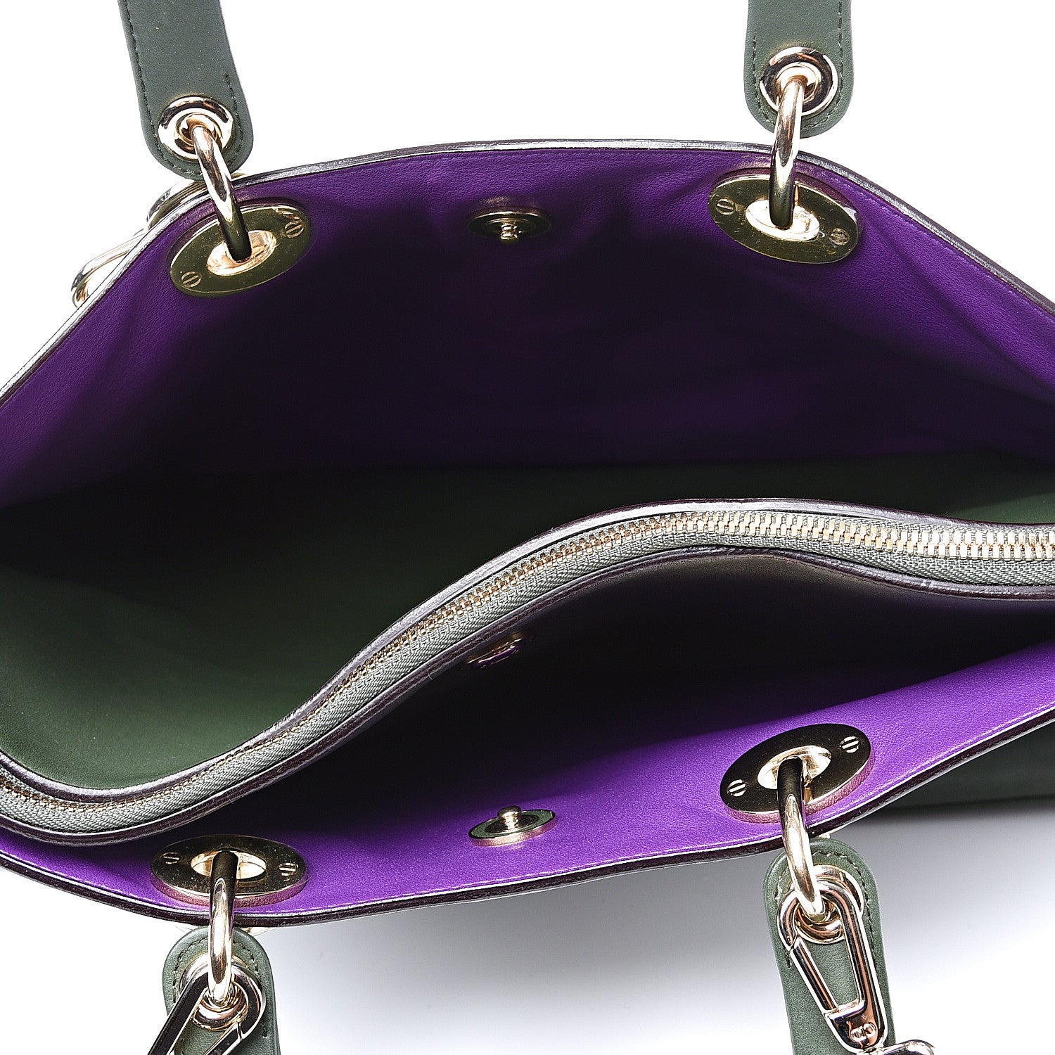 Christian Dior Calfskin Diorissimo Dome Dark Green 5 of 11