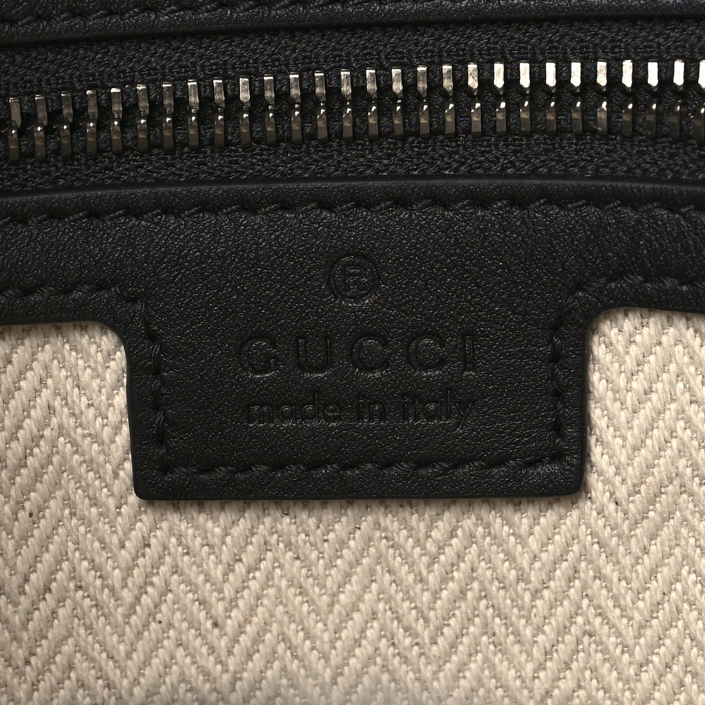 GG Supreme Monogram Textured Calfskin Emblem Small Crossbody Black