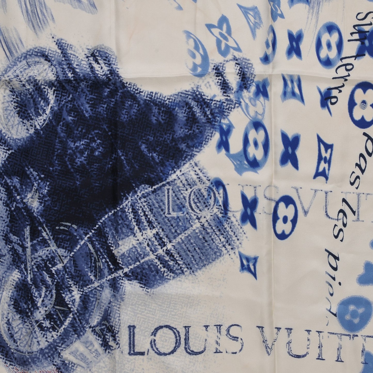 Silk Monogram Motorcycle Square Scarf