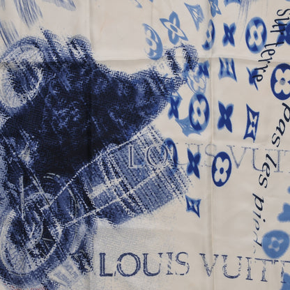Louis Vuitton Silk Monogram Motorcycle Square Scarf 4 of 5