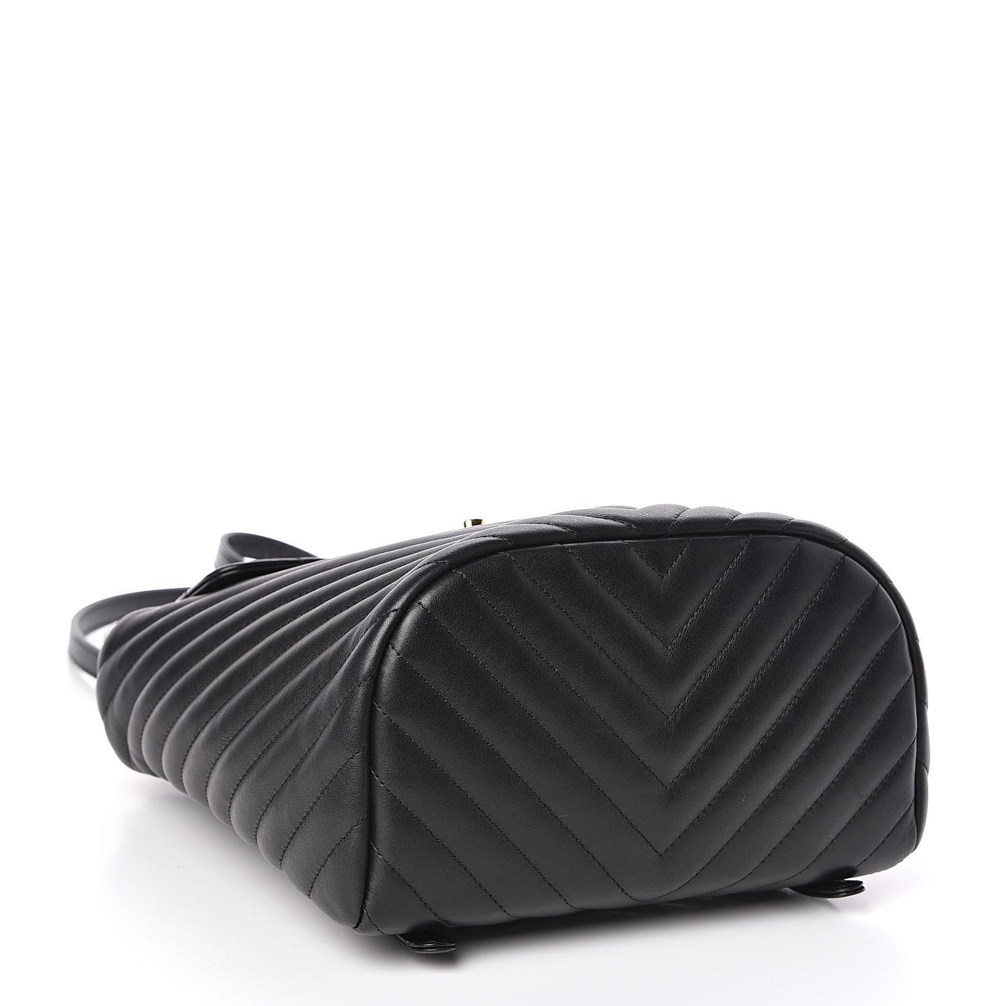 Calfskin Chevron Quilted Small Urban Spirit Backpack Black
