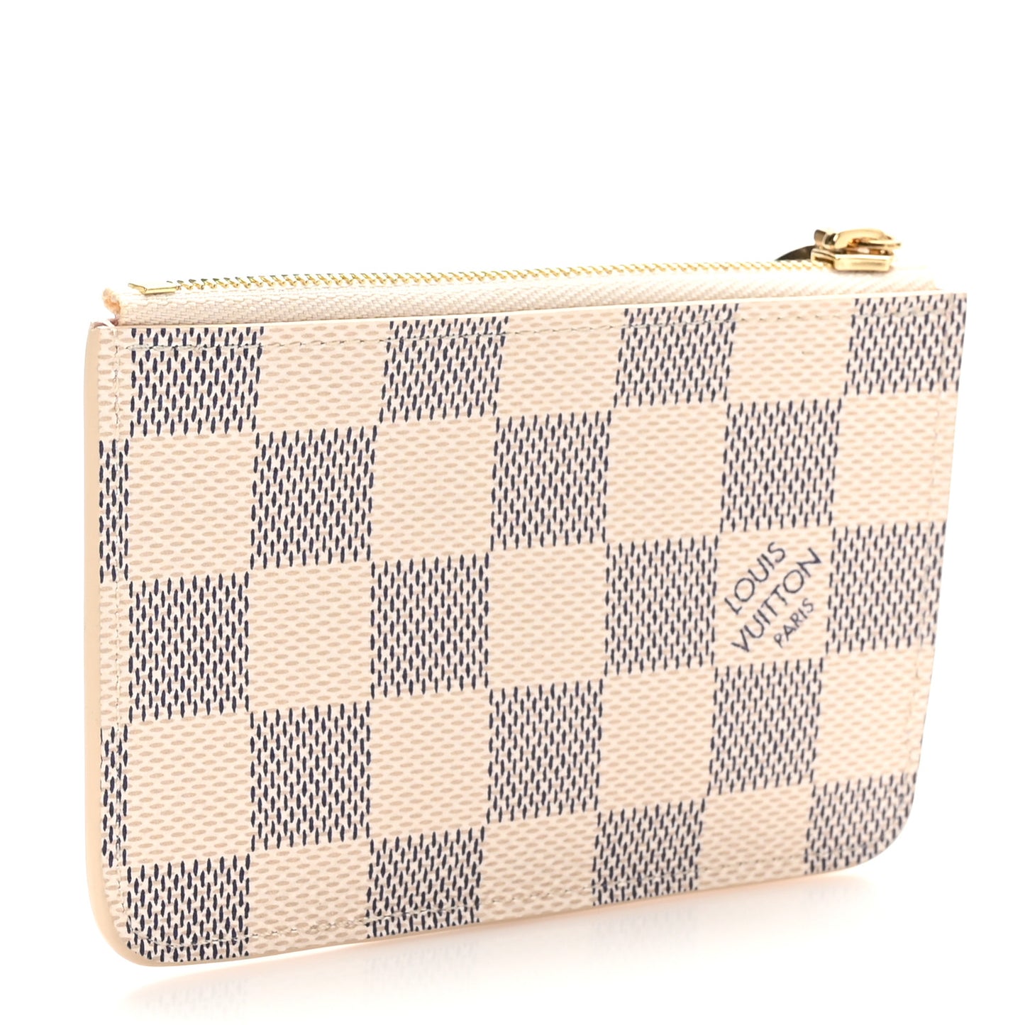 Damier Azur Zipped Romy Card Holder  Rose Ballerine