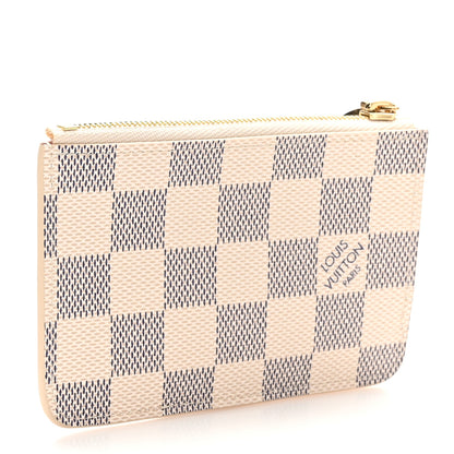 Louis Vuitton Damier Azur Zipped Romy Card Holder  Rose Ballerine 3 of 8
