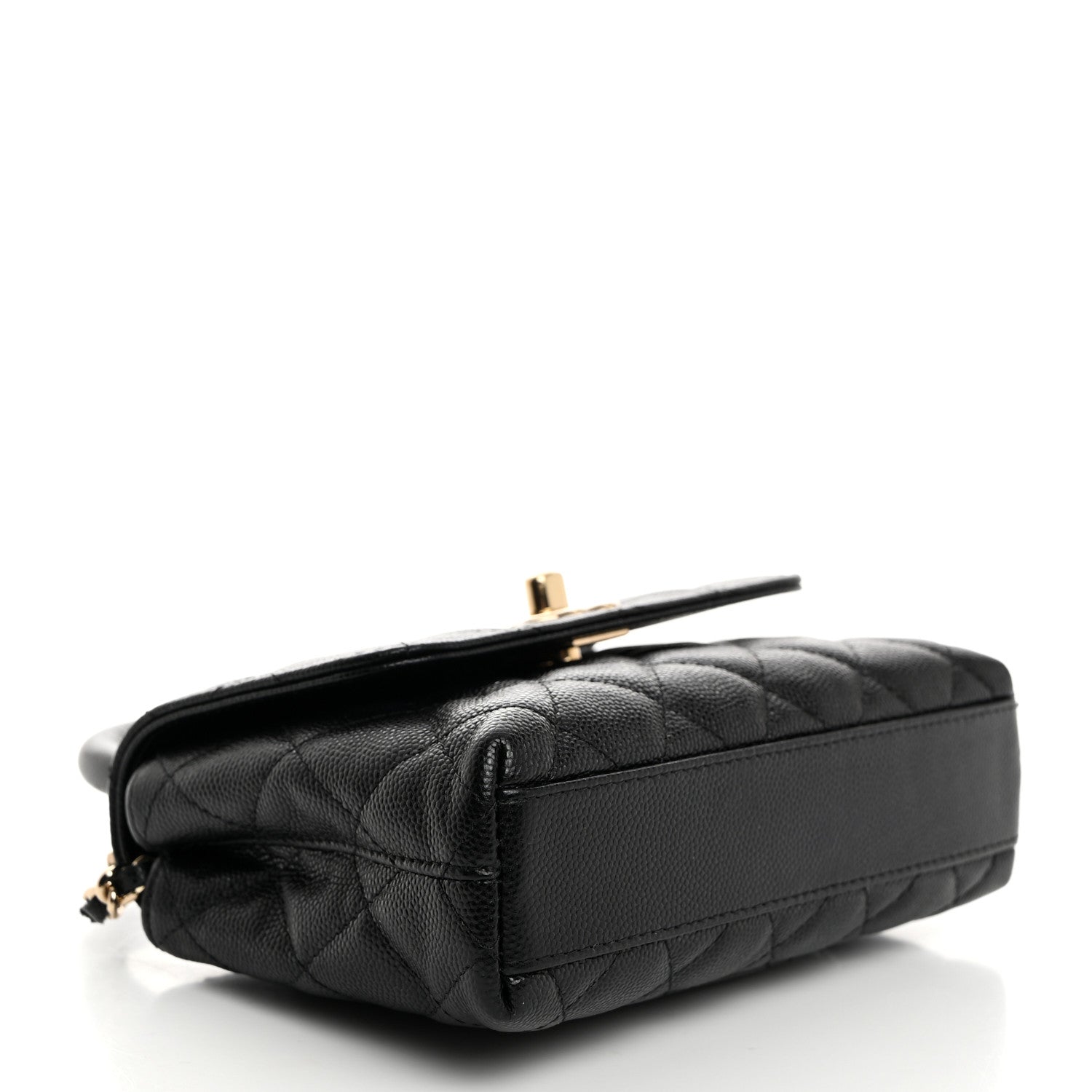Chanel Caviar Quilted Coco Handle Clutch With Chain Black 4 of 10