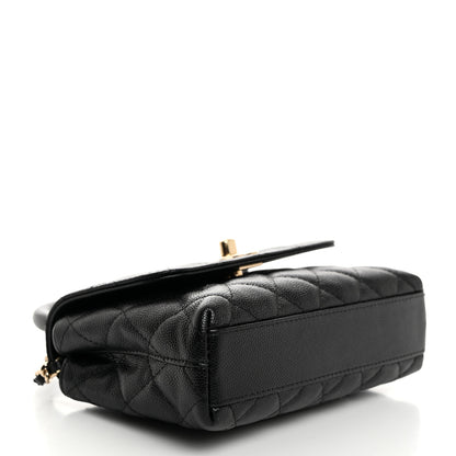 Chanel Caviar Quilted Coco Handle Clutch With Chain Black 4 of 10