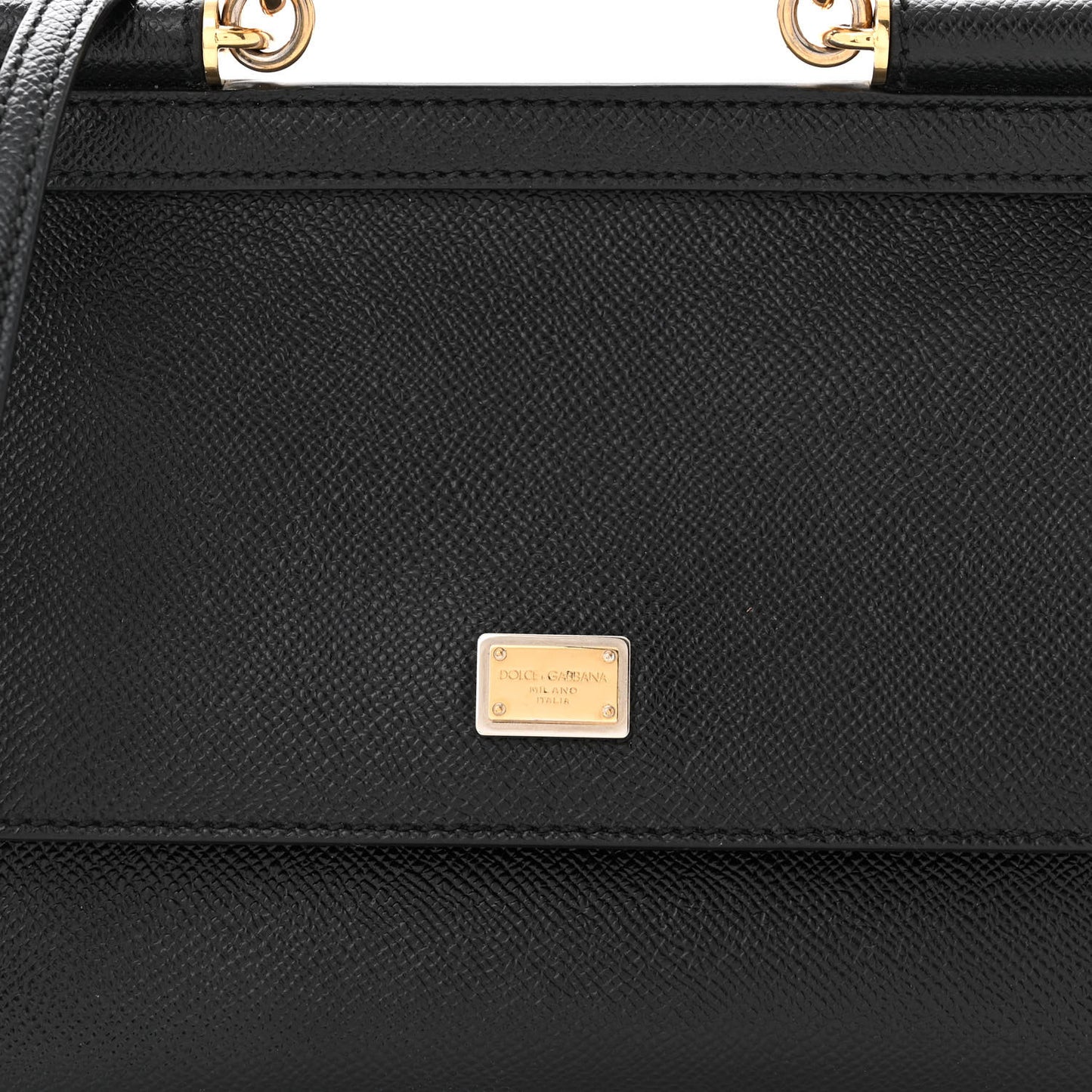 DOLCE &amp; GABBANA Dauphine Mini Miss Sicily Satchel Black