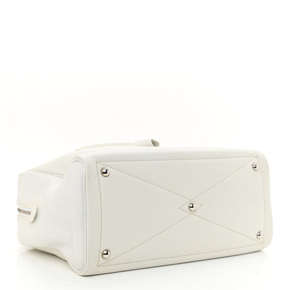 Hermes Taurillon Clemence Victoria II 35 White 4 of 14
