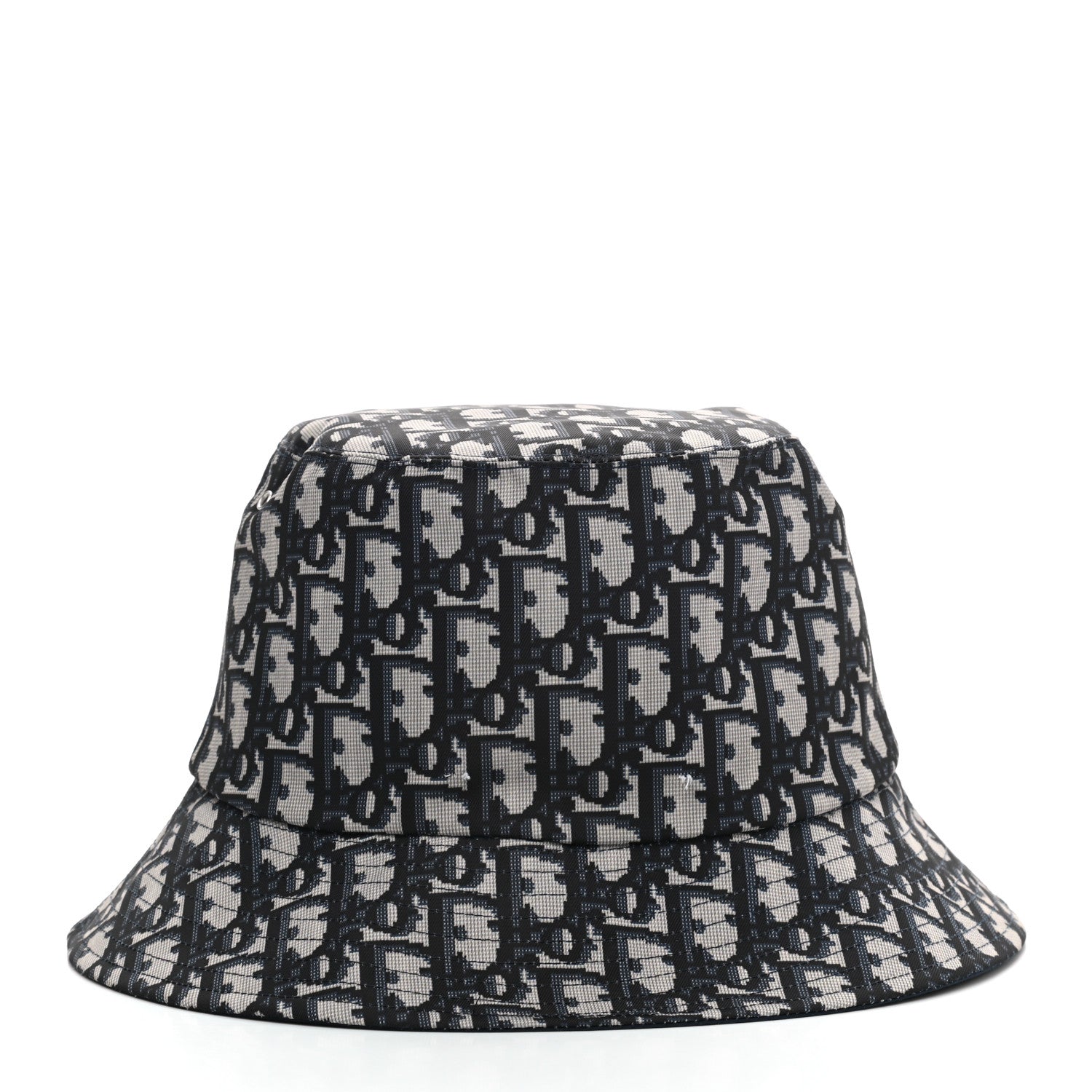 Christian Dior Polyester Cotton Oblique Teddy-D Brim Bucket Hat 57 Black 3 of 6