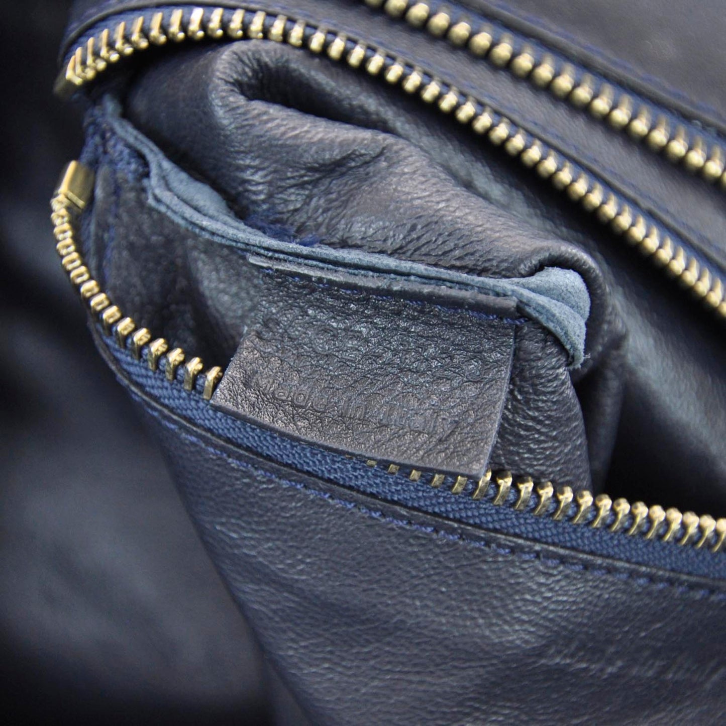 Leather and Linen Mini Luggage Tri-Color Poppy