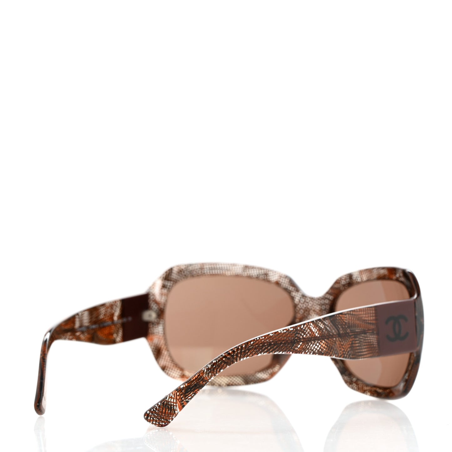 Acetate CC Lace Effect Sunglasses 5146 Brown