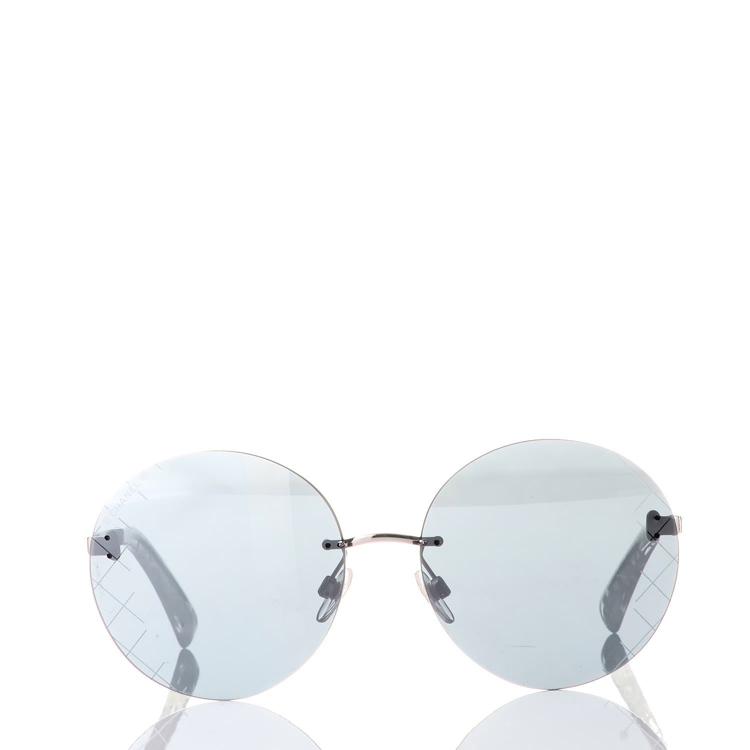 Chanel Metal Rimless Round Sunglasses 4216 Silver 2 of 11