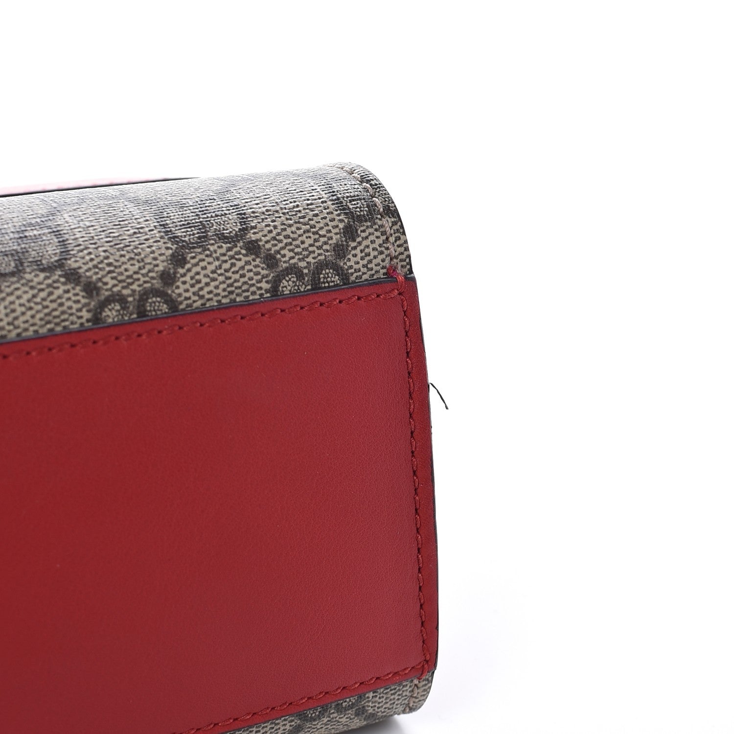 Gucci GG Supreme Monogram Calfskin Medium Padlock Shoulder Bag Beige Hibiscus Red New Rosette 9 of 10