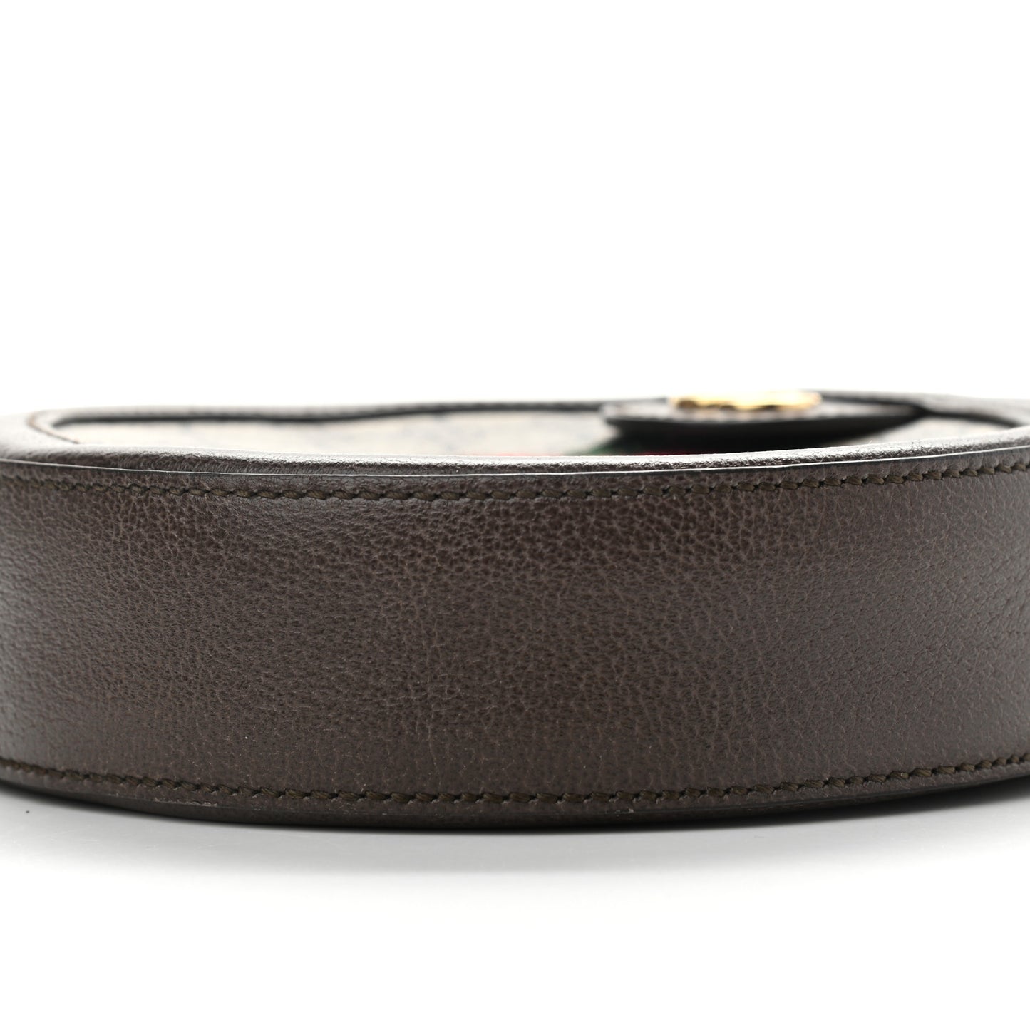 GG Supreme Monogram Web Mini Ophidia Round Shoulder Bag Brown