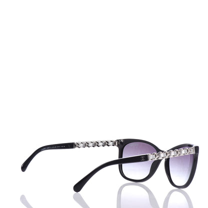 Chanel Cat Eye Chain Polarized Sunglasses 5260-Q Black 4 of 7