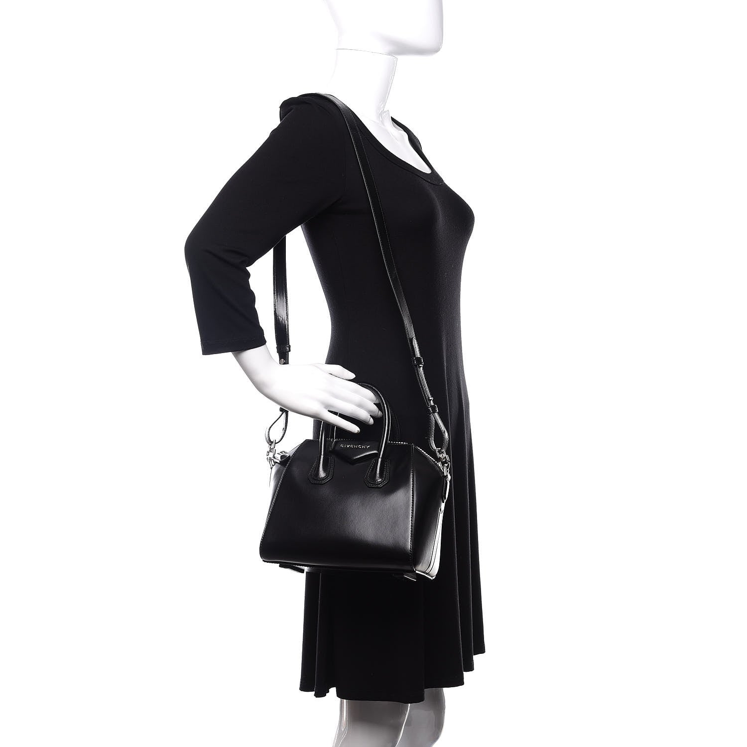 Givenchy Shiny Lord Calfskin Mini Antigona Black 2 of 11