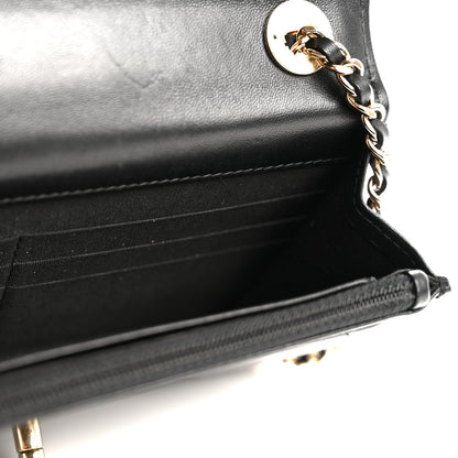 Chanel Lambskin Quilted Trendy CC Wallet On Chain WOC Black 13 of 14