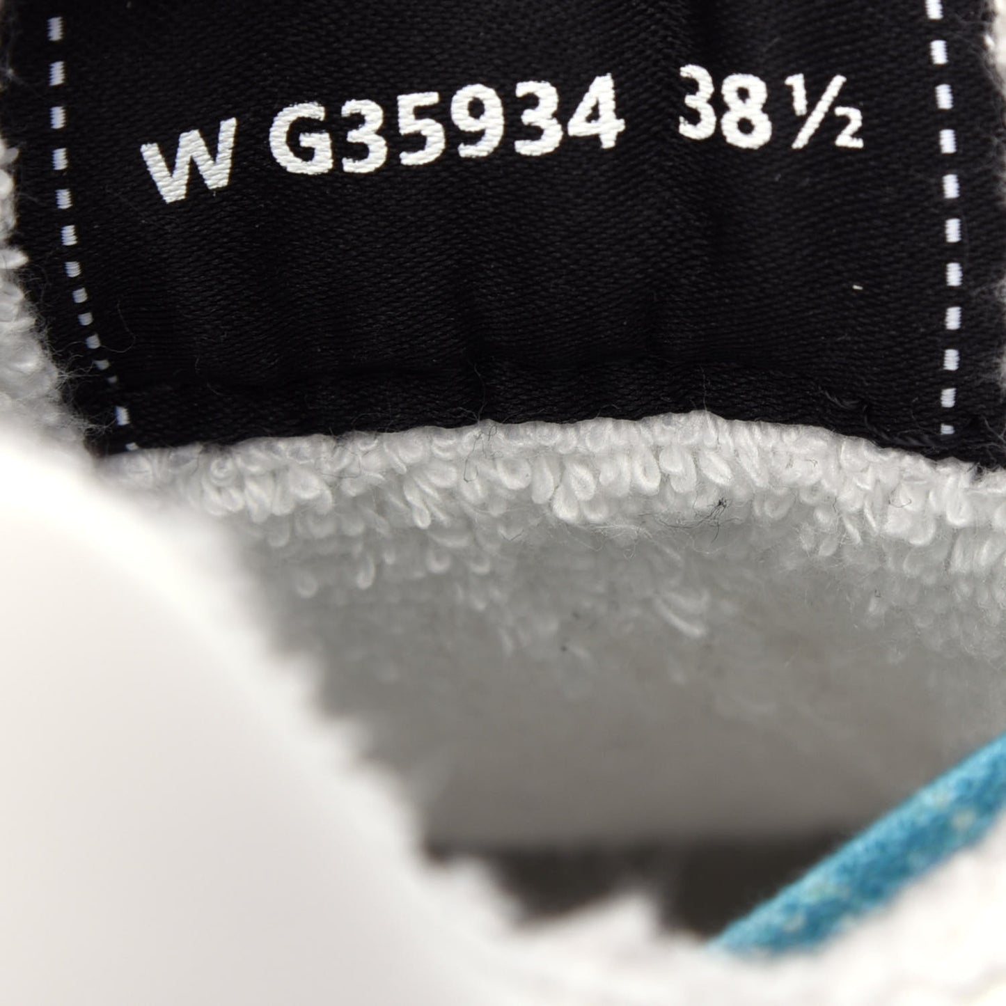 Calfskin Womens Logo Sneakers 38.5 White Blue